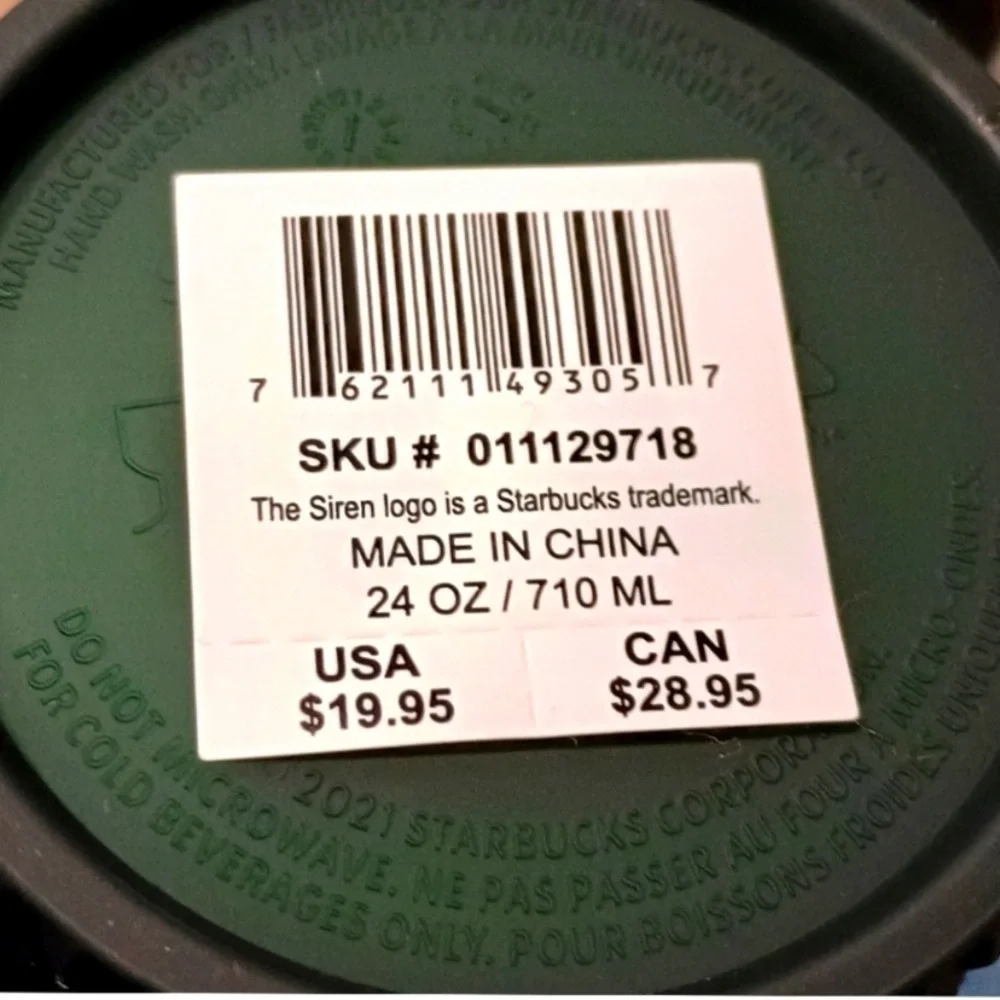 Starbucks Matte Dark Green Studded Venti Drink Tumbler